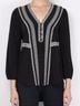 Veronica Beard 100% Silk Black White Silk Top Size 12 - photo 3