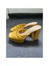 Antonio Melani 100% Leather Solid Yellow Heels Size 8 1/2 - photo 5