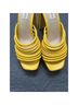 Antonio Melani 100% Leather Solid Yellow Heels Size 8 1/2 - photo 8