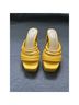 Antonio Melani 100% Leather Solid Yellow Heels Size 8 1/2 - photo 4