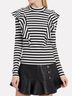 Veronica Beard Stripes Black White Blouse Size L - photo 3