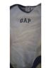 Gap 100% Cotton Solid White Blue Bodysuit Size 0X - photo 1