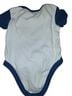 Gap 100% Cotton Solid White Blue Bodysuit Size 0X - photo 2