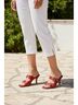 True Meaning 100% Leather Red Sandals Size 6 - photo 3
