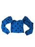 Reformation 100% Viscose Polka Dots Blue Long Sleeve Blouse Size 0X - photo 4
