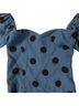 Reformation 100% Viscose Polka Dots Blue Long Sleeve Blouse Size 0X - photo 5