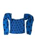 Reformation 100% Viscose Polka Dots Blue Long Sleeve Blouse Size 0X - photo 2