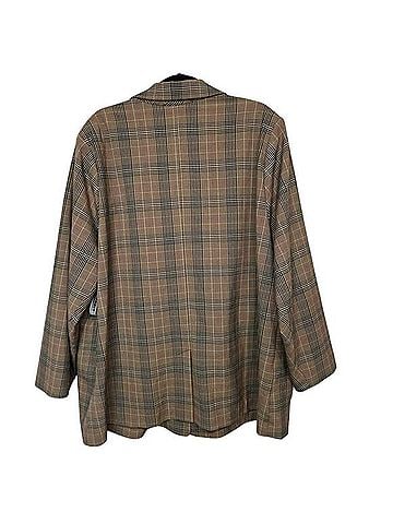 Old Navy Heritage Plaid Print Relaxed Unlined Blazer Jacket (view 2)