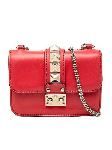Valentino Mini Leather Rockstud Glam Lock Crossbody (view 1)