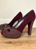Stuart Weitzman 100% Suede Burgundy Heels Size 8 - photo 3