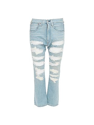 Junya Watanabe JUNYA WATANABE DENIM 2020 light blue white sequin embellished mid rise jeans XS (view 1)