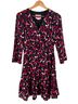 Kate Spade New York 100% Polyester 100% Polyester Floral Black Pink Red White Casual Dress Size 0 - photo 1