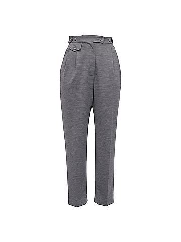 Burberry Burberry Flannel Tapered Trousers in Grey Wool (view 1)