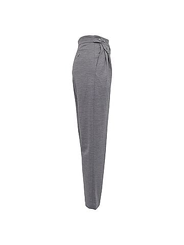 Burberry Burberry Flannel Tapered Trousers in Grey Wool (view 2)
