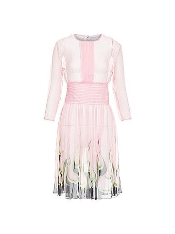 Prada Prada sheer silk chiffon flame knee dress (view 1)