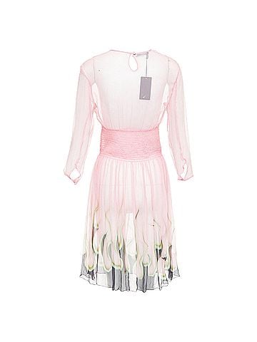Prada Prada sheer silk chiffon flame knee dress (view 2)