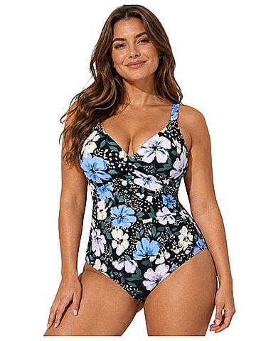 Jantzen Draped Surplice One Piece Swimsuit (view 2)