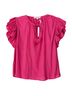 Rose + Olive 100% Polyester Solid Pink Short Sleeve Blouse Size S - photo 3