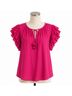 Rose + Olive 100% Polyester Solid Pink Short Sleeve Blouse Size S - photo 5