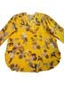 Johnny Was 100% Silk Floral Yellow Blouse Size XL - photo 8