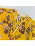 Johnny Was 100% Silk Floral Yellow Blouse Size XL - photo 7