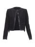 Givenchy 100% Wool Black Givenchy Wool Silk Trim High Low Hem Minimal Classic Jacket Size 10 - photo 1