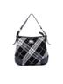 Burberry 100% Canvas Black Supernova Check Canvas Hobo One size - photo 1