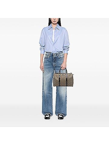 Gucci Medium GG Supreme Joy Boston Bag (view 2)