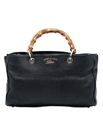 Gucci Medium Calfskin Bamboo Shopper Satchel (view 1)