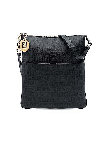 Fendi Zucchino Coated Canvas Charm Zip Crossbody (view 1)