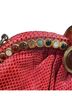 Judith Leiber 100% Leather Animal Print Red Leather Clutch One size - photo 3