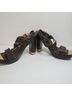 Tory Burch 100% Leather 100% Wood 100% Rubber Snake Print Brown Gold Sandals Size 7 - photo 10