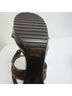 Tory Burch 100% Leather 100% Wood 100% Rubber Snake Print Brown Gold Sandals Size 7 - photo 4