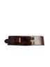 Free People 100% Leather Solid Brown Leather Belt Size M - photo 1