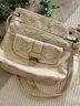 Treviso 100% Canvas Graphic Tan Ivory Crossbody Bag One size - photo 4