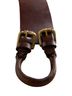 Free People 100% Leather Solid Brown Leather Belt Size M - photo 2