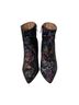 Marian 100% Suede Floral Multi Color Black Ankle Boots Size EU 39 - photo 4