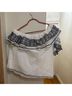 Parker White Black Short Sleeve Blouse Size M - photo 3