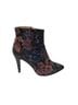 Marian 100% Suede Floral Multi Color Black Ankle Boots Size EU 39 - photo 1