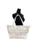 Liz Claiborne 100% Polyvinyl Chloride 100% Polyester Floral White Tote One size - photo 1