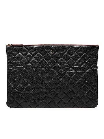 Chanel Large Quilted Caviar O Case Clutch (view 1)