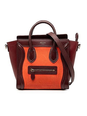Céline Nano Tricolor Nubuck and Calfskin Luggage Tote (view 1)