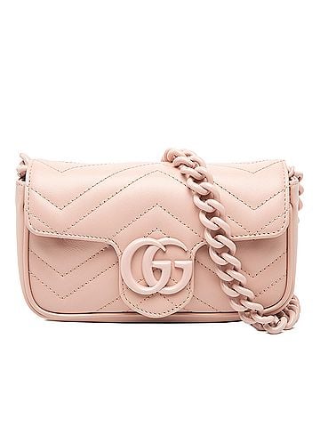 Gucci GG Marmont Matelasse Leather Monochrome Chain Belt Bag (view 1)
