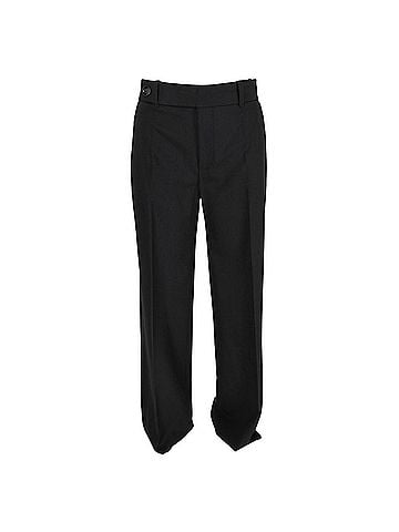 Chloé Chloé High-Rise Straight-Leg Trousers in Black Wool (view 1)
