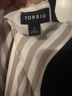 Torrid Stripes White Tan Sleeveless Blouse Size 1X - photo 3