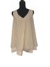Torrid Stripes White Tan Sleeveless Blouse Size 1X - photo 1