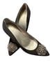 Tahari 100% Suede Black Silver Heels Size 10 1/2 - photo 1