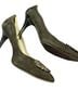 Tahari 100% Suede Black Silver Heels Size 10 1/2 - photo 10