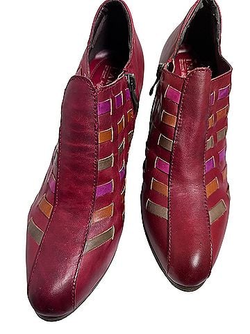 L'Artiste Spring Step Red Multicolor Ankle Boots  Heels (view 2)