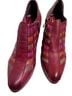 L'Artiste 100% Leather Checkered-gingham Color Block Red Heels Size EU 40 - photo 2